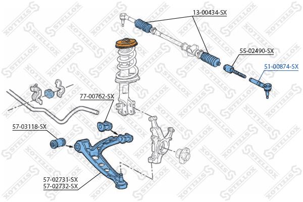 Stellox 51-00874-SX Tie rod end outer 5100874SX: Buy near me in Poland at 2407.PL - Good price!
