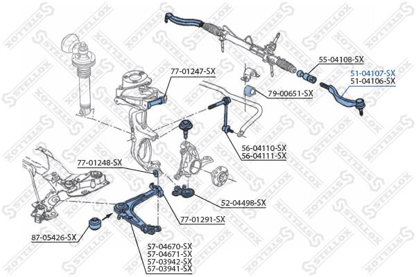Stellox 51-04107-SX Tie rod end left 5104107SX: Buy near me in Poland at 2407.PL - Good price!