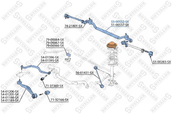 Stellox 53-00552-SX Inner Tie Rod 5300552SX: Buy near me in Poland at 2407.PL - Good price!