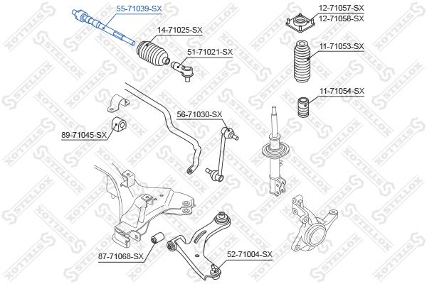 Stellox 55-71039-SX Тяга рульова 5571039SX: Приваблива ціна - Купити у Польщі на 2407.PL!