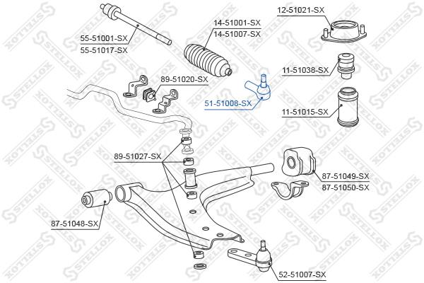 Stellox 51-51008-SX Tie rod end outer 5151008SX: Buy near me in Poland at 2407.PL - Good price!