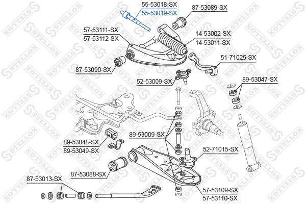 Stellox 55-53019-SX Inner Tie Rod 5553019SX: Buy near me in Poland at 2407.PL - Good price!