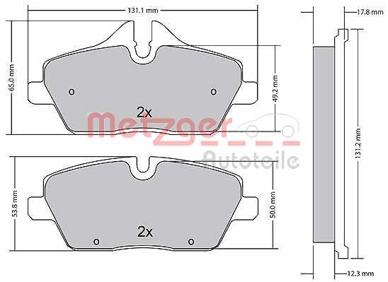 Metzger 1170826 Brake Pad Set, disc brake 1170826: Buy near me in Poland at 2407.PL - Good price!