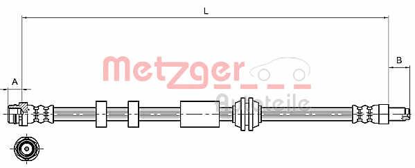 Metzger 4111216 Przewód hamulcowy elastyczny 4111216: Dobra cena w Polsce na 2407.PL - Kup Teraz!