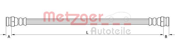 Metzger 4111618 Brake Hose 4111618: Buy near me in Poland at 2407.PL - Good price!
