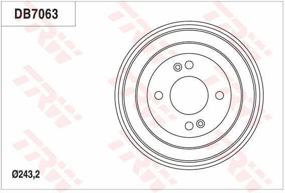 TRW DB7063 Тормозной барабан DB7063: Отличная цена - Купить в Польше на 2407.PL!