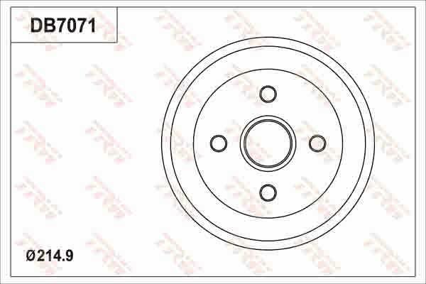 TRW DB7071 Brake drum DB7071: Buy near me at 2407.PL in Poland at an Affordable price!