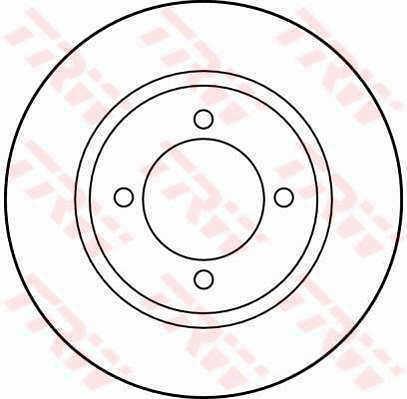 TRW DF1931 Unventilated front brake disc DF1931: Buy near me in Poland at 2407.PL - Good price!