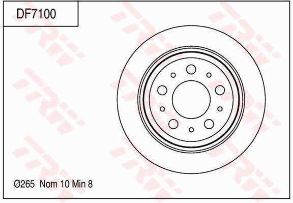 TRW DF7000 Brake disc DF7000: Buy near me in Poland at 2407.PL - Good price!