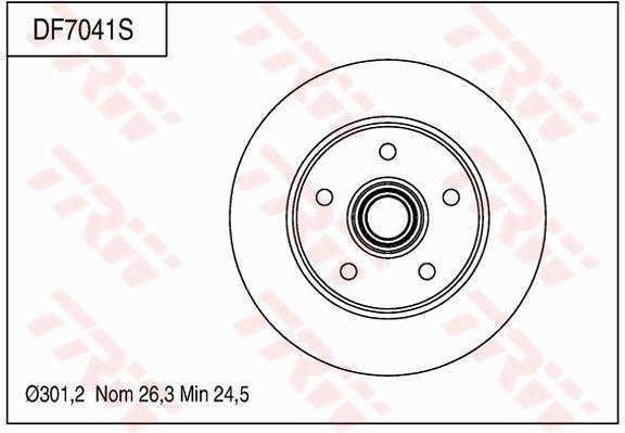 TRW DF7041S Brake disc DF7041S: Buy near me at 2407.PL in Poland at an Affordable price!