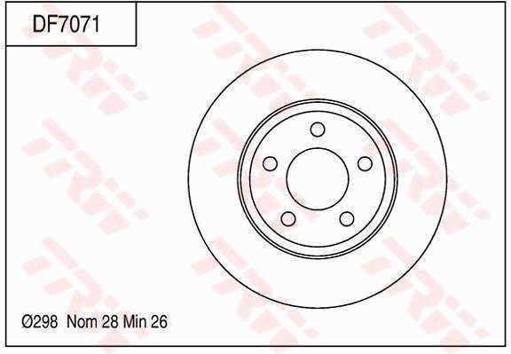 TRW DF7071 Диск гальмівний DF7071: Приваблива ціна - Купити у Польщі на 2407.PL!