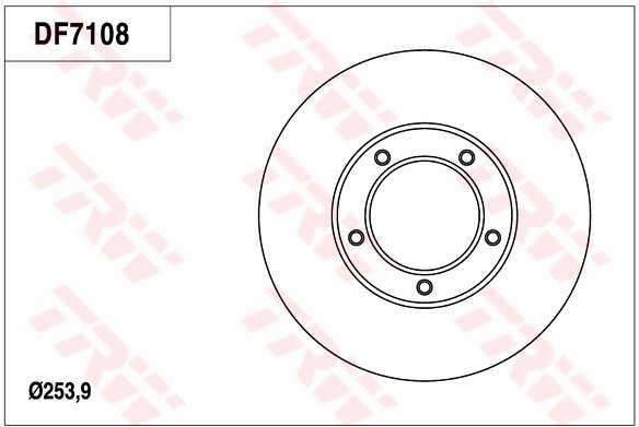 TRW DF7108 Brake disc DF7108: Buy near me in Poland at 2407.PL - Good price!