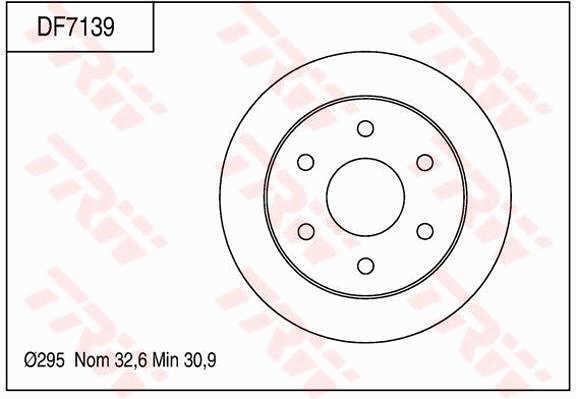 TRW DF7139 Brake disc DF7139: Buy near me in Poland at 2407.PL - Good price!