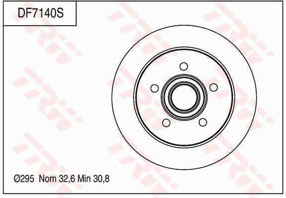 TRW DF7140S Brake disc DF7140S: Buy near me in Poland at 2407.PL - Good price!