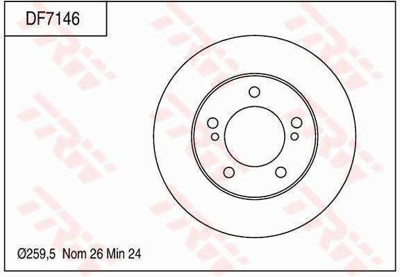 TRW DF7146 Brake disc DF7146: Buy near me in Poland at 2407.PL - Good price!
