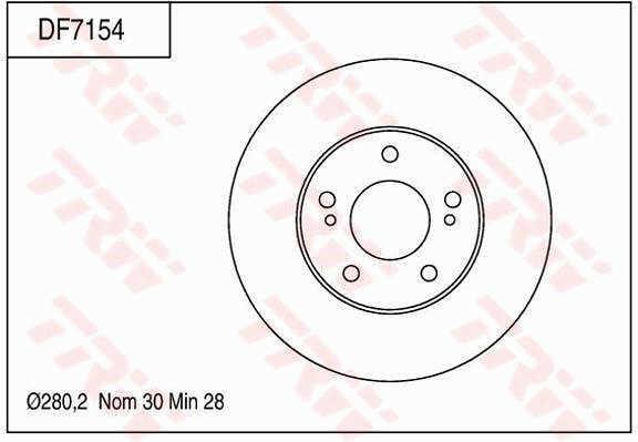 TRW DF7154 Brake disc DF7154: Buy near me at 2407.PL in Poland at an Affordable price!