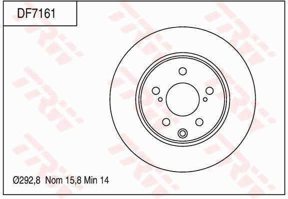 TRW DF7161 Brake disc DF7161: Buy near me in Poland at 2407.PL - Good price!