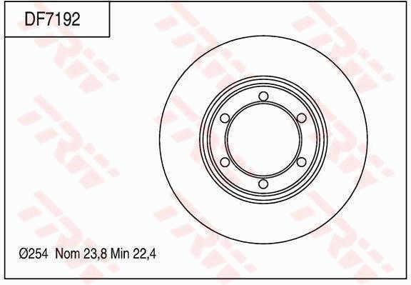 TRW DF7192 Brake disc DF7192: Buy near me in Poland at 2407.PL - Good price!