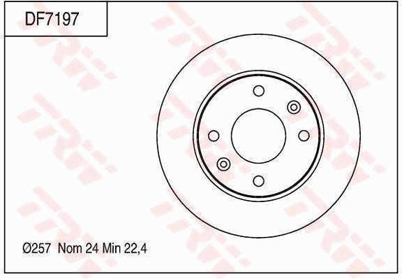 TRW DF7197 Brake disc DF7197: Buy near me in Poland at 2407.PL - Good price!
