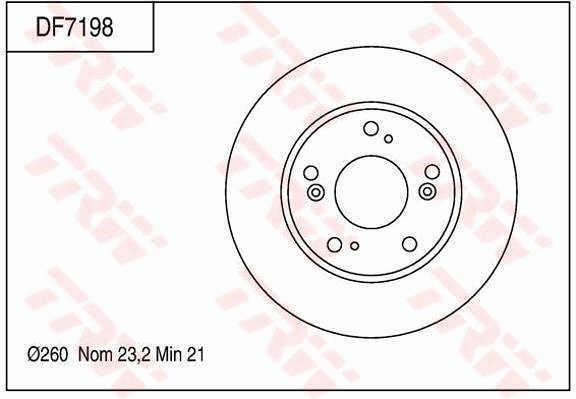 TRW DF7198 Диск тормозной DF7198: Отличная цена - Купить в Польше на 2407.PL!