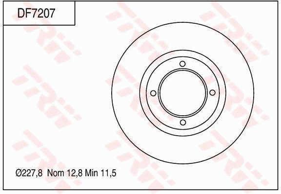 TRW DF7207 Brake disc DF7207: Buy near me at 2407.PL in Poland at an Affordable price!