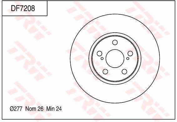 TRW DF7208S Brake disc DF7208S: Buy near me in Poland at 2407.PL - Good price!
