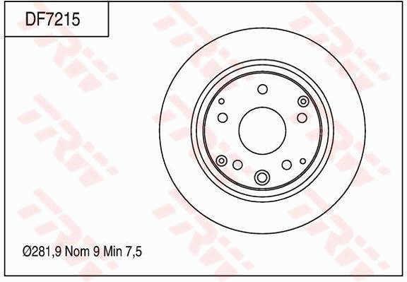 TRW DF7215 Диск гальмівний DF7215: Приваблива ціна - Купити у Польщі на 2407.PL!