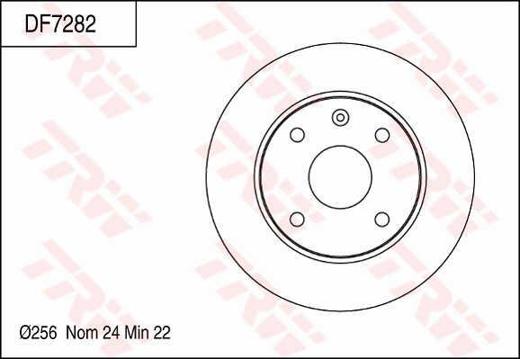 TRW DF7282 Brake disc DF7282: Buy near me in Poland at 2407.PL - Good price!