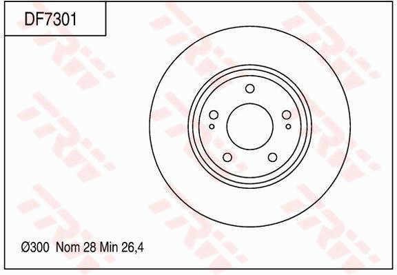 TRW DF7301 Brake disc DF7301: Buy near me in Poland at 2407.PL - Good price!