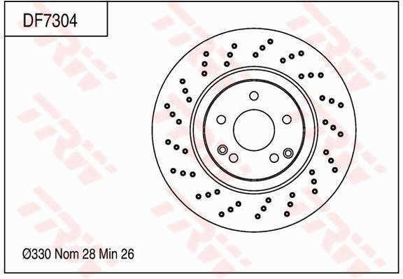 TRW DF7304 Brake disc DF7304: Buy near me in Poland at 2407.PL - Good price!