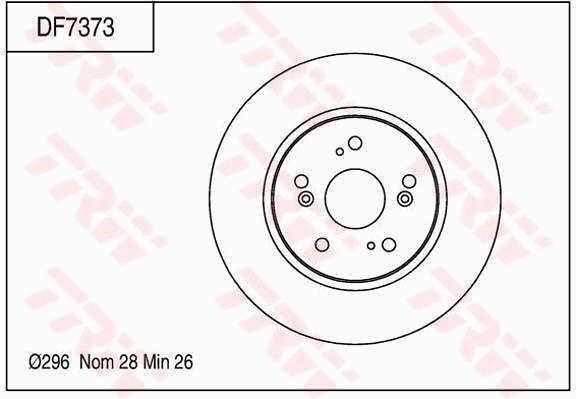 TRW DF7373 Brake disc DF7373: Buy near me in Poland at 2407.PL - Good price!