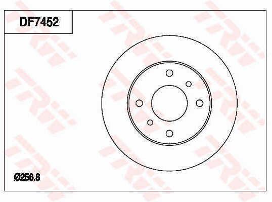 TRW DF7452 Тормозной диск задний вентилируемый DF7452: Отличная цена - Купить в Польше на 2407.PL!