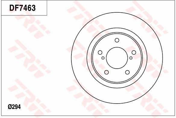 TRW DF7463 Brake disc DF7463: Buy near me in Poland at 2407.PL - Good price!