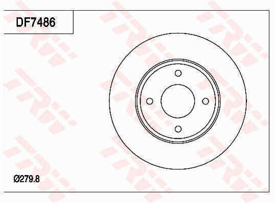 TRW DF7486 Brake disc DF7486: Buy near me in Poland at 2407.PL - Good price!