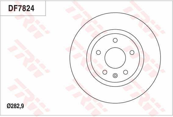 TRW DF7824 Brake disc DF7824: Buy near me in Poland at 2407.PL - Good price!