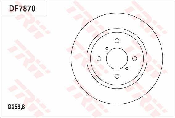 TRW DF7870 Brake disc DF7870: Buy near me in Poland at 2407.PL - Good price!