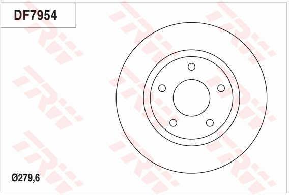TRW DF7954 Brake disc DF7954: Buy near me in Poland at 2407.PL - Good price!