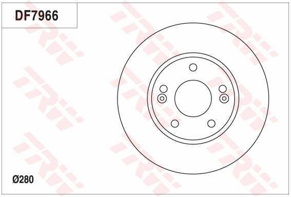 TRW DF7966 Диск гальмівний DF7966: Приваблива ціна - Купити у Польщі на 2407.PL!