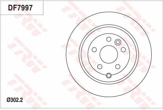 TRW DF7997 Brake disc DF7997: Buy near me in Poland at 2407.PL - Good price!