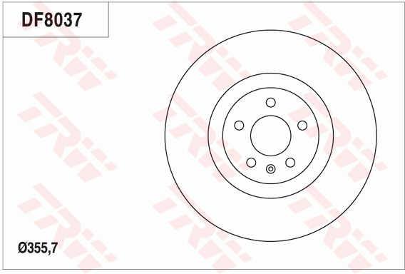 TRW DF8037 Brake disc DF8037: Buy near me in Poland at 2407.PL - Good price!