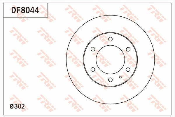 TRW DF8044 Brake disc DF8044: Buy near me in Poland at 2407.PL - Good price!