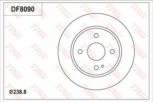 TRW DF8090S Brake disc DF8090S: Buy near me in Poland at 2407.PL - Good price!