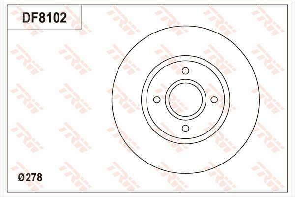 TRW DF8102 Brake disc DF8102: Buy near me in Poland at 2407.PL - Good price!
