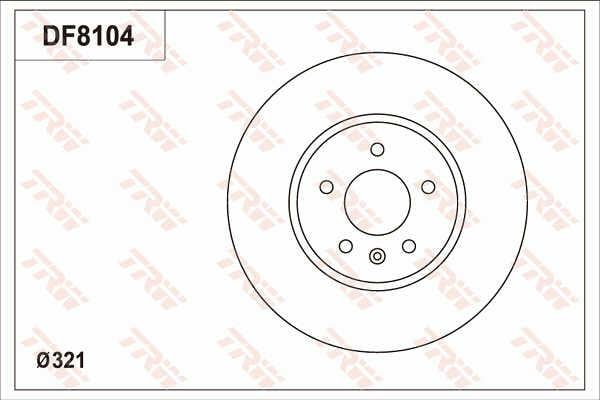 TRW DF8104 Brake disc DF8104: Buy near me in Poland at 2407.PL - Good price!