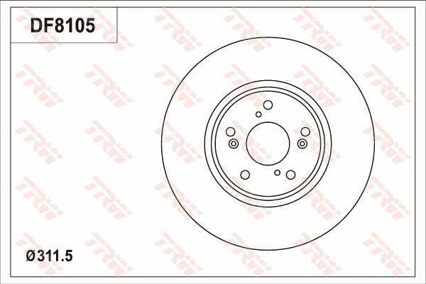 TRW DF8105 Brake disc DF8105: Buy near me in Poland at 2407.PL - Good price!