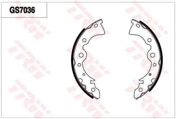 TRW GS7036 Brake shoe set GS7036: Buy near me in Poland at 2407.PL - Good price!