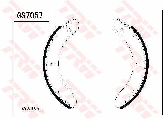 TRW GS7057 Колодки тормозные барабанные, комплект GS7057: Отличная цена - Купить в Польше на 2407.PL!