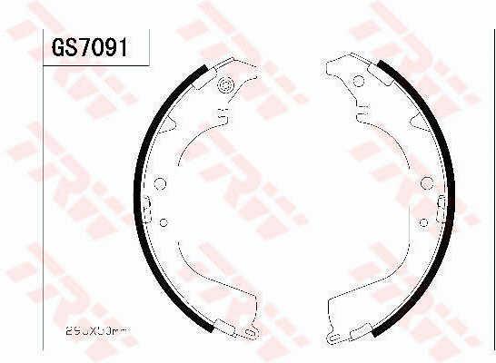 TRW GS7091 Brake shoe set GS7091: Buy near me in Poland at 2407.PL - Good price!