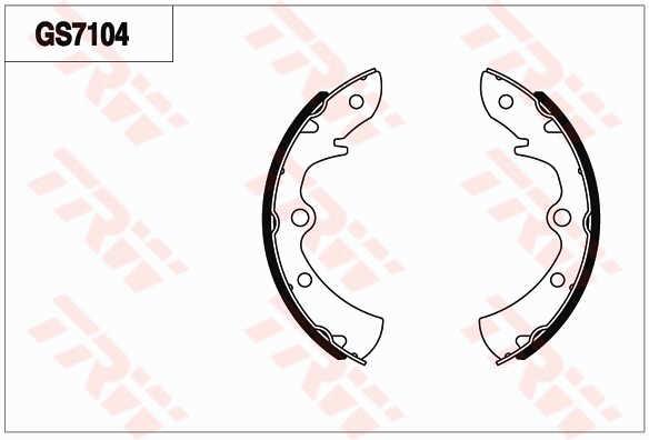 TRW GS7104 Parking brake shoes GS7104: Buy near me in Poland at 2407.PL - Good price!