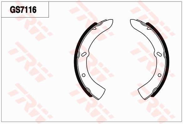 TRW GS7116 Parking brake shoes GS7116: Buy near me in Poland at 2407.PL - Good price!